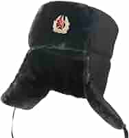 ロシア　帽子　バッヂ付き Amazon.co.jp: 黑-緑 ソビエト軍軍事バッジロシアushanka